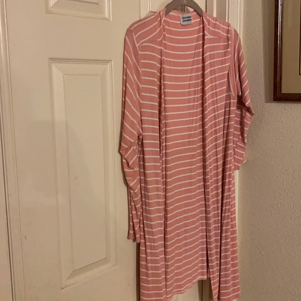 Pink Striped cardigan